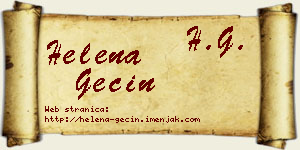 Helena Gecin vizit kartica